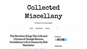 What Collectedmiscellany.com website looked like in 2019 (4 years ago)