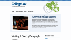 What Collegelax.us website looked like in 2019 (4 years ago)