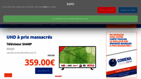 What Comena.fr website looked like in 2019 (6 years ago)