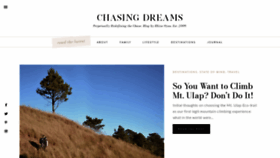 What Chasingdreams.net website looked like in 2019 (4 years ago)