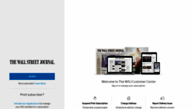 What Customercenter.wsj.com website looked like in 2019 (4 years ago)