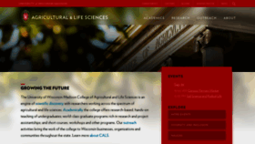 What Cals.wisc.edu website looked like in 2019 (4 years ago)