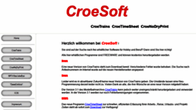 What Croesoft.com website looked like in 2019 (6 years ago)