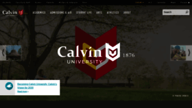 What Calvin.edu website looked like in 2019 (4 years ago)