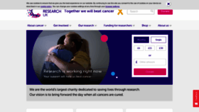 What Cancerresearchuk.org website looked like in 2019 (4 years ago)