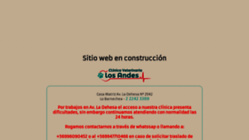 What Clinicaveterinarialosandes.cl website looked like in 2019 (4 years ago)