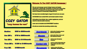 What Cozygator.com website looked like in 2019 (4 years ago)