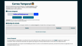 What Correotemporal.org website looked like in 2019 (4 years ago)