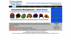 What Concussionvitalsigns.com website looked like in 2019 (4 years ago)