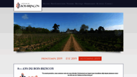 What Chateau-bois-brincon.com website looked like in 2019 (4 years ago)