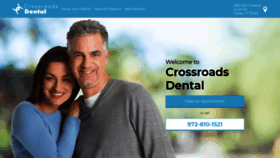What Crossroadsdentaldallas.com website looked like in 2019 (6 years ago)