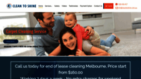 What Cleantoshine.com.au website looked like in 2019 (4 years ago)