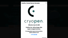 What Cryopen.com website looked like in 2019 (4 years ago)