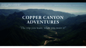 What Coppercanyonadventures.com website looked like in 2019 (4 years ago)