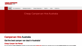 What Cheapcampervanaustralia.com website looked like in 2019 (4 years ago)