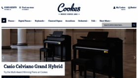 What Cookespianos.co.uk website looked like in 2019 (4 years ago)