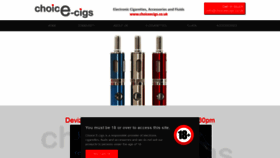 What Choiceecigs.co.uk website looked like in 2019 (4 years ago)
