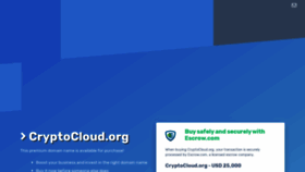 What Cryptocloud.org website looked like in 2019 (4 years ago)