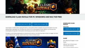 What Clashroyaleforpc.com website looked like in 2019 (4 years ago)