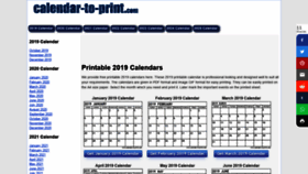 What Calendar-to-print.com website looked like in 2019 (4 years ago)