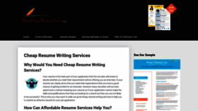 What Cheapresumewritingservices.org website looked like in 2019 (4 years ago)