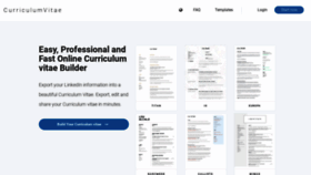 What Curriculumvitae.net website looked like in 2019 (4 years ago)