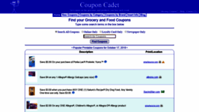What Couponcadet.com website looked like in 2019 (4 years ago)