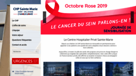 What Clinique-sainte-marie.fr website looked like in 2019 (4 years ago)