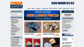 What Cheapleaflets.co.uk website looked like in 2019 (4 years ago)