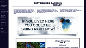 What Cottonwoodcanyonsrealty.com website looked like in 2019 (4 years ago)