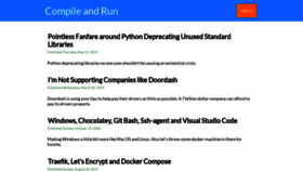 What Compileandrun.com website looked like in 2019 (4 years ago)