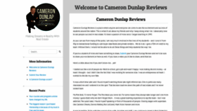 What Camerondunlapreviews.com website looked like in 2019 (4 years ago)