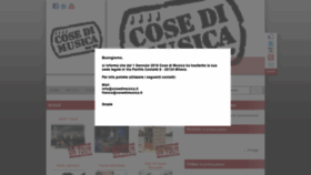 What Cosedimusica.it website looked like in 2019 (4 years ago)
