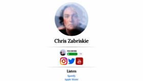 What Chriszabriskie.com website looked like in 2019 (4 years ago)