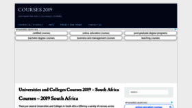 What Courses24.co.za website looked like in 2019 (4 years ago)