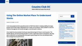 What Cousinscluboc.org website looked like in 2019 (4 years ago)
