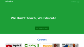 What Courses.telusko.com website looked like in 2019 (4 years ago)
