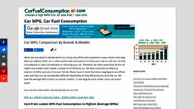 What Carfuelconsumption.com website looked like in 2019 (4 years ago)