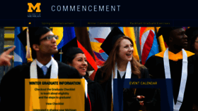 What Commencement.umich.edu website looked like in 2019 (4 years ago)