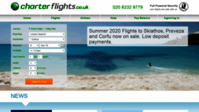 What Charterflights.co.uk website looked like in 2019 (4 years ago)
