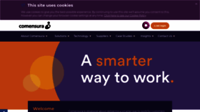 What Comensura.com website looked like in 2019 (4 years ago)