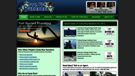 What Costaricaoutdoors.com website looked like in 2019 (4 years ago)