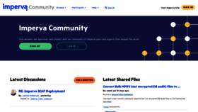 What Community.imperva.com website looked like in 2019 (4 years ago)