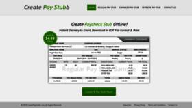 What Createpaystubb.com website looked like in 2019 (4 years ago)