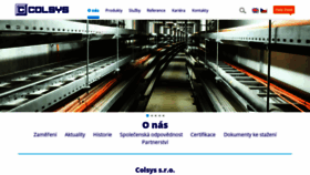 What Colsys.cz website looked like in 2019 (4 years ago)