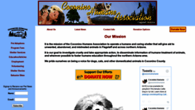 What Coconinohumane.org website looked like in 2019 (4 years ago)