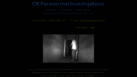 What Crparanormal.com website looked like in 2019 (4 years ago)