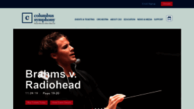 What Columbussymphony.com website looked like in 2019 (4 years ago)