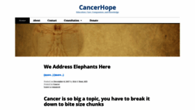 What Cancerhope.com website looked like in 2019 (4 years ago)