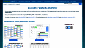 What Calendriergratuit.fr website looked like in 2019 (4 years ago)